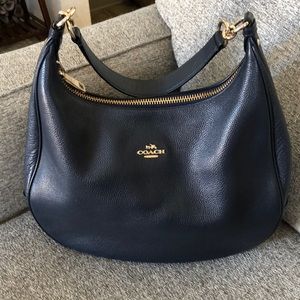 Deep Navy Blue Coach Hobo Bag